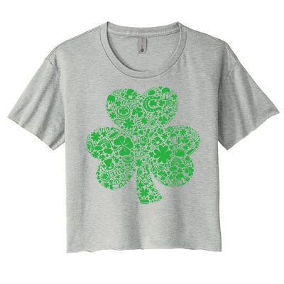 Mash-Up Irish Clover Women's Crop Top Tee