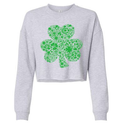 Mash-Up Irish Clover Cropped Pullover Crew