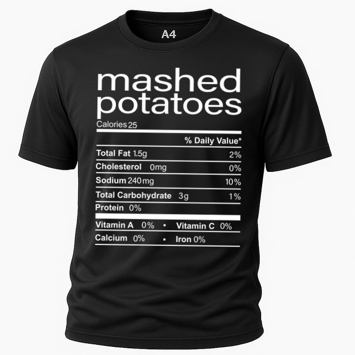 Mashed Potato Nutritional Facts Funny Thanksgiving Cooling Performance Crew T-Shirt