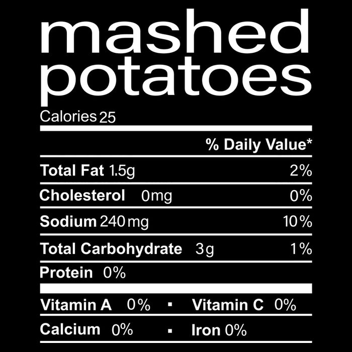 Mashed Potato Nutritional Facts Funny Thanksgiving Flat Bill Trucker Hat