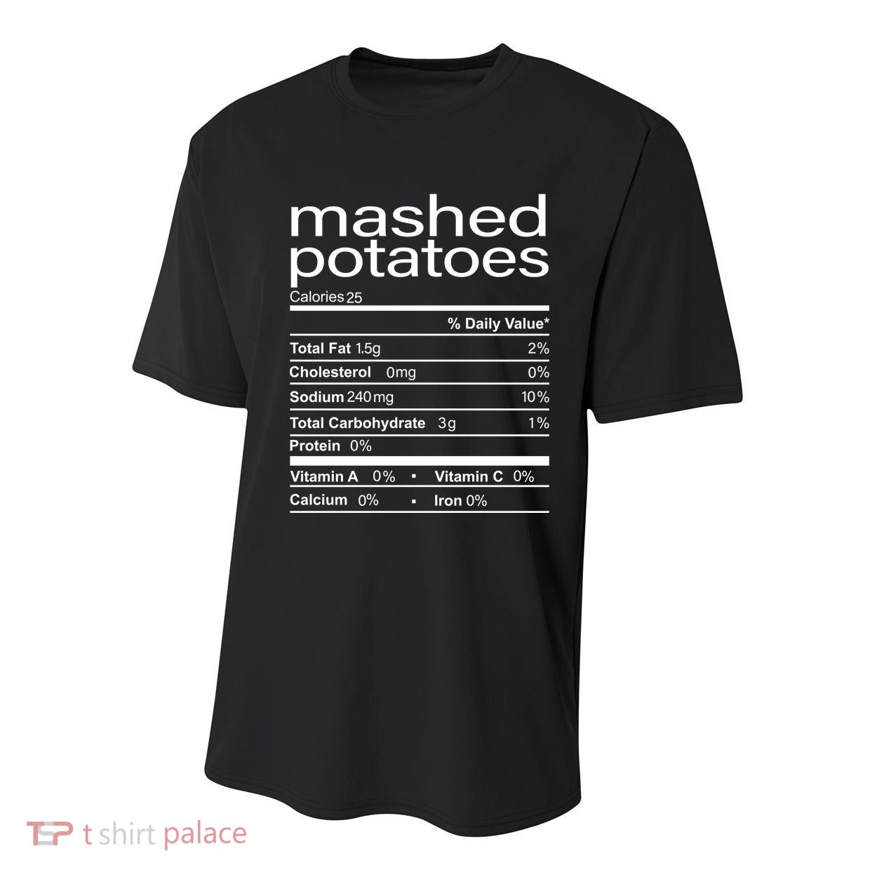 Mashed Potato Nutritional Facts Funny Thanksgiving Youth Performance Sprint T-Shirt