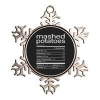 Mashed Potato Nutritional Facts Funny Thanksgiving Metallic Star Ornament