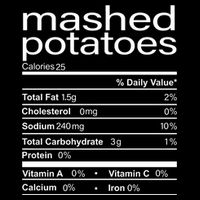 Mashed Potato Nutritional Facts Funny Thanksgiving Poster