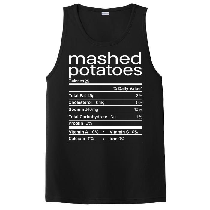 Mashed Potato Nutritional Facts Funny Thanksgiving PosiCharge Competitor Tank