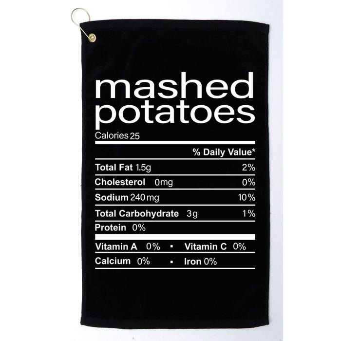 Mashed Potato Nutritional Facts Funny Thanksgiving Golf Towel
