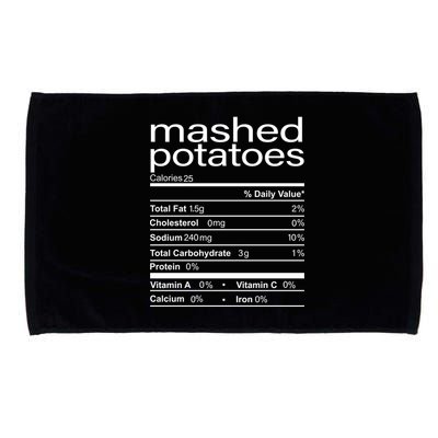 Mashed Potato Nutritional Facts Funny Thanksgiving Microfiber Hand Towel