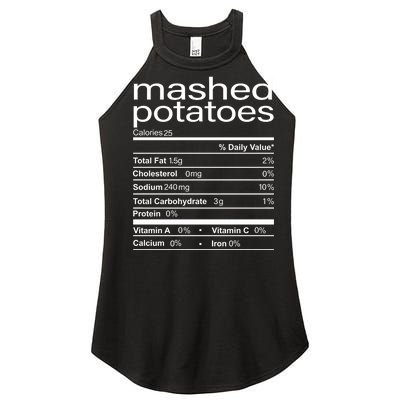 Mashed Potato Nutritional Facts Funny Thanksgiving Women’s Perfect Tri Rocker Tank