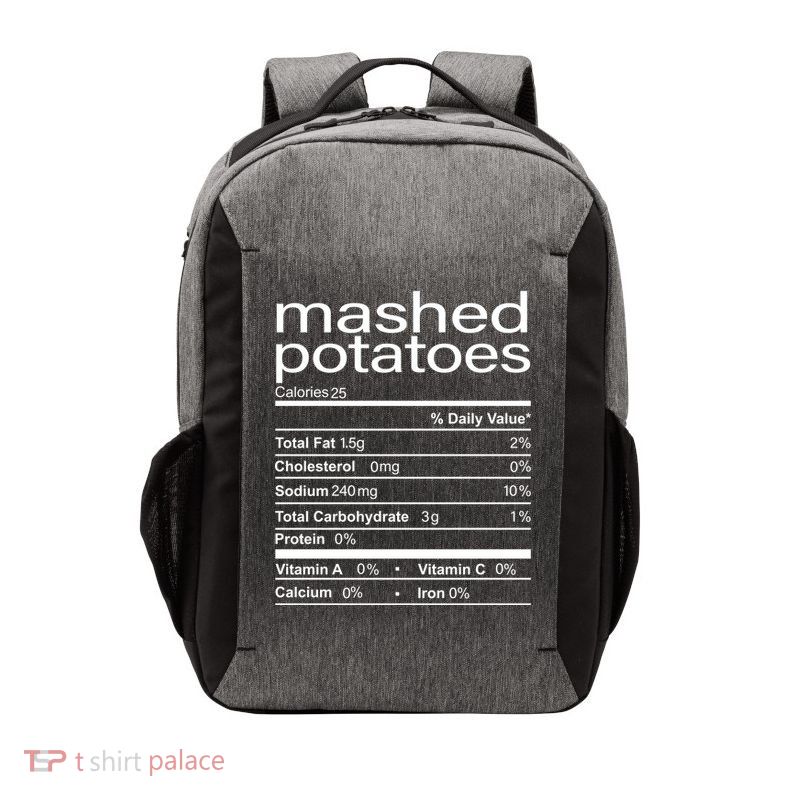 Mashed Potato Nutritional Facts Funny Thanksgiving Vector Backpack