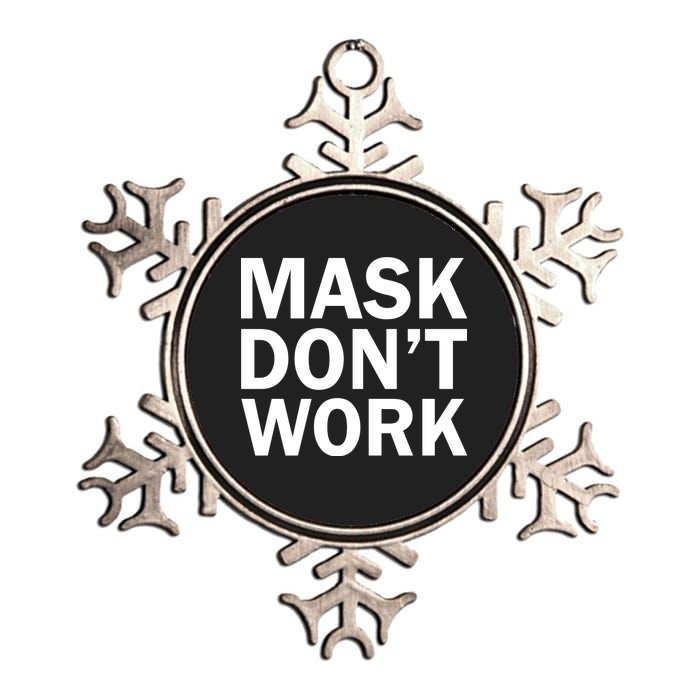 Mask Don't Work Metallic Star Ornament