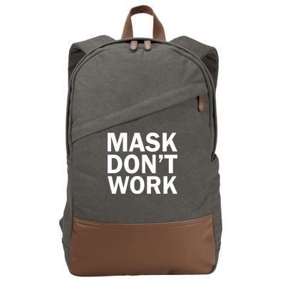 Mask Don't Work Cotton Canvas Backpack