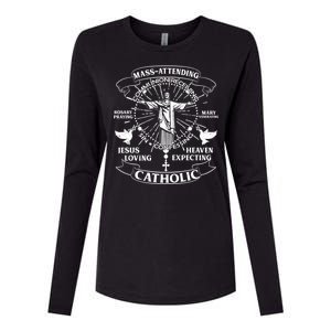 Mass Attending Catholic  Womens Cotton Relaxed Long Sleeve T-Shirt