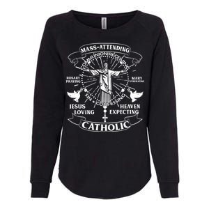 Mass Attending Catholic  Womens California Wash Sweatshirt