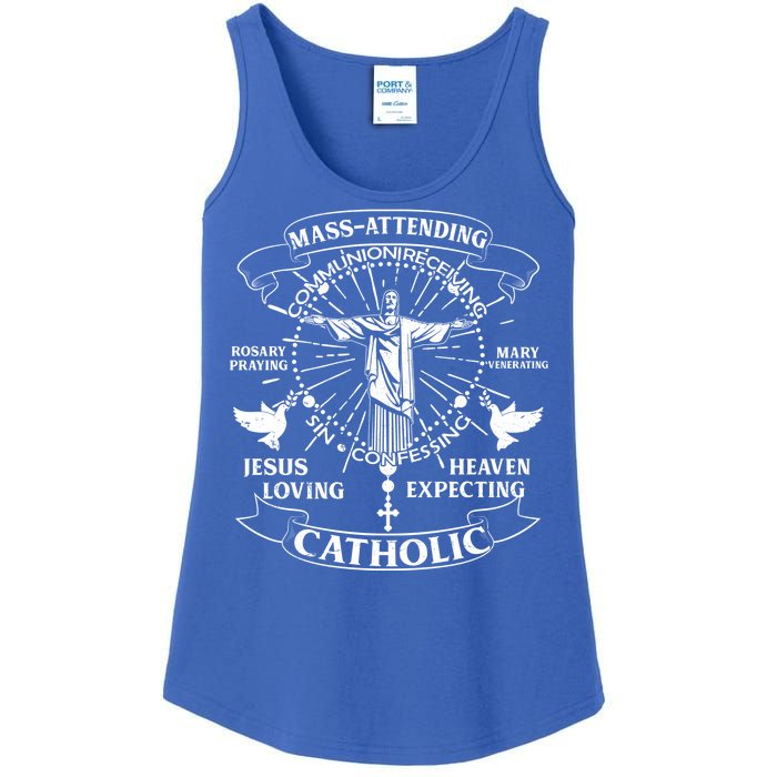 Mass Attending Catholic  Ladies Essential Tank