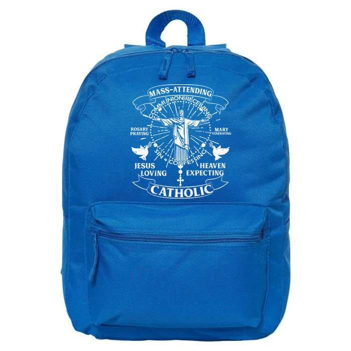 Mass Attending Catholic  16 in Basic Backpack
