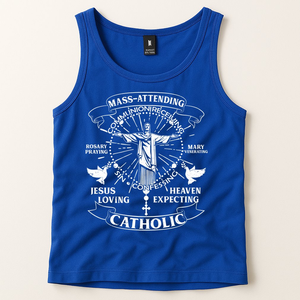 Mass Attending Catholic  Tank Top