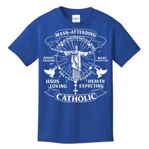 Mass Attending Catholic  Kids T-Shirt