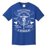 Mass Attending Catholic  Kids T-Shirt