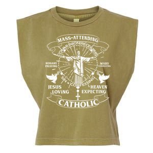 Mass Attending Catholic  Garment-Dyed Women's Muscle Tee