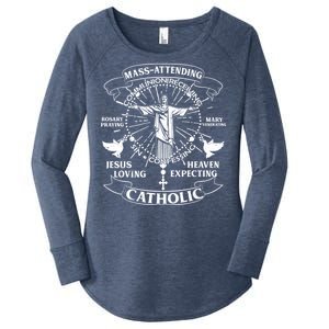 Mass Attending Catholic  Women's Perfect Tri Tunic Long Sleeve Shirt