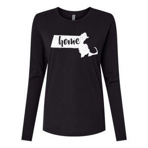 Massachusetts Home State Womens Cotton Relaxed Long Sleeve T-Shirt