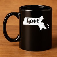 Massachusetts Home State 11oz C Handle Ceramic Mug