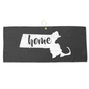 Massachusetts Home State Large Microfiber Waffle Golf Towel