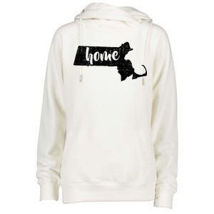 Massachusetts Home State Womens Funnel Neck Pullover Hood