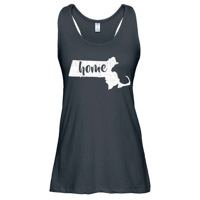 Massachusetts Home State Ladies Essential Flowy Tank