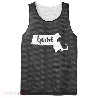 Massachusetts Home State Mesh Reversible Basketball Jersey Tank