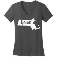 Massachusetts Home State Women's V-Neck T-Shirt