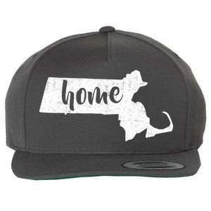 Massachusetts Home State Wool Snapback Cap