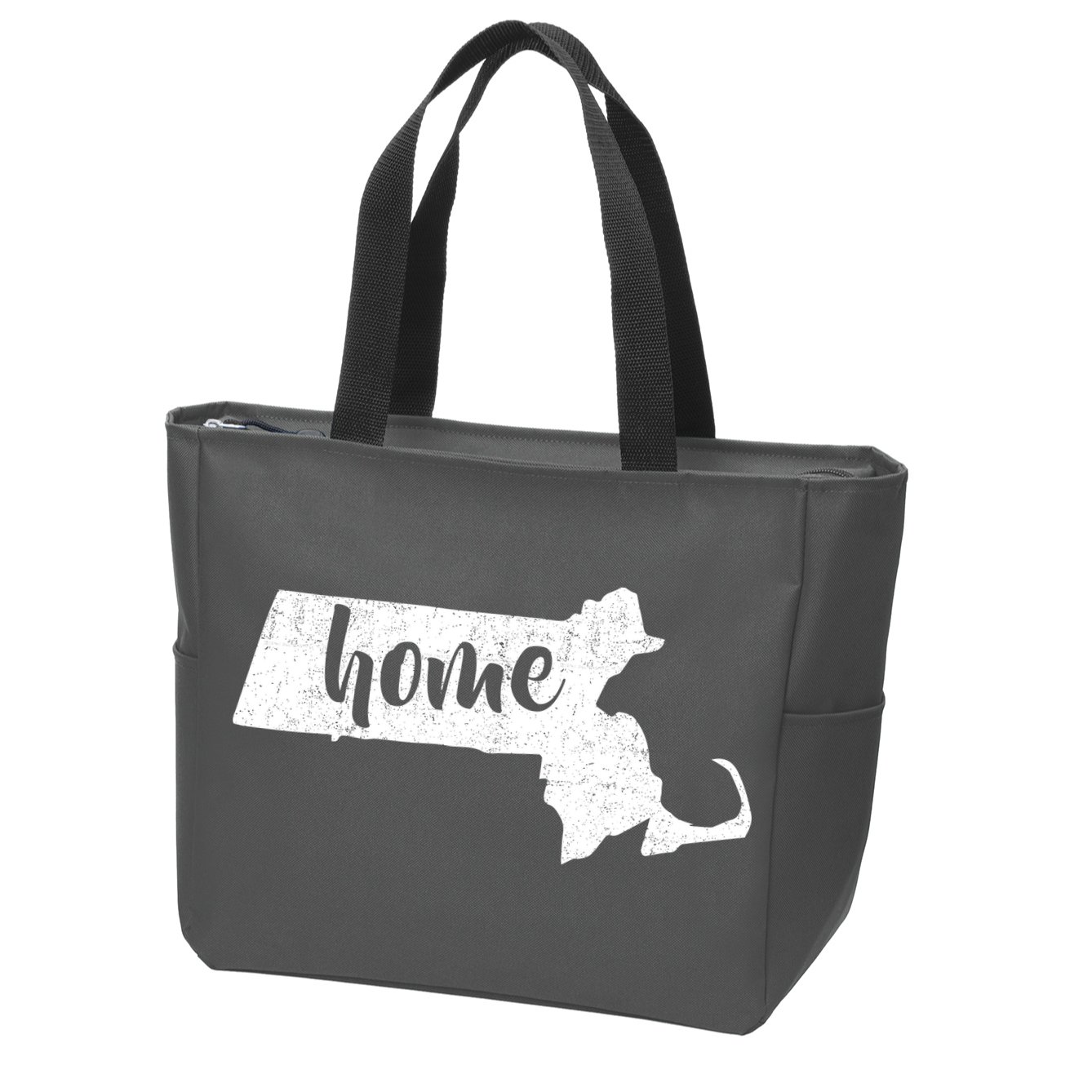 Massachusetts Home State Zip Tote Bag