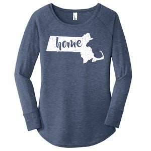 Massachusetts Home State Women's Perfect Tri Tunic Long Sleeve Shirt