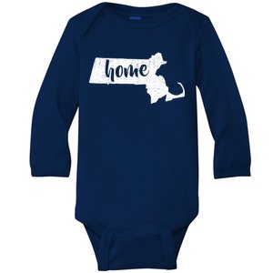 Massachusetts Home State Baby Long Sleeve Bodysuit