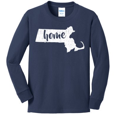 Massachusetts Home State Kids Long Sleeve Shirt