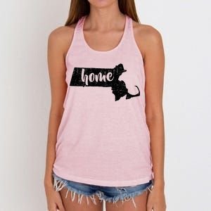 Massachusetts Home State Women's Knotted Racerback Tank