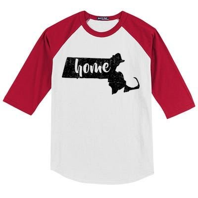 Massachusetts Home State Kids Colorblock Raglan Jersey