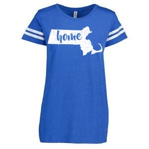 Massachusetts Home State Enza Ladies Jersey Football T-Shirt