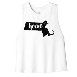 Massachusetts Home State Women's Racerback Cropped Tank