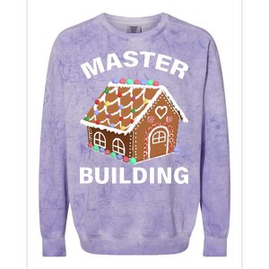 Master Builder Gingerbread House Funny Christmas Colorblast Crewneck Sweatshirt