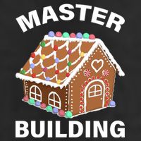 Master Builder Gingerbread House Funny Christmas Garment-Dyed Heavyweight T-Shirt