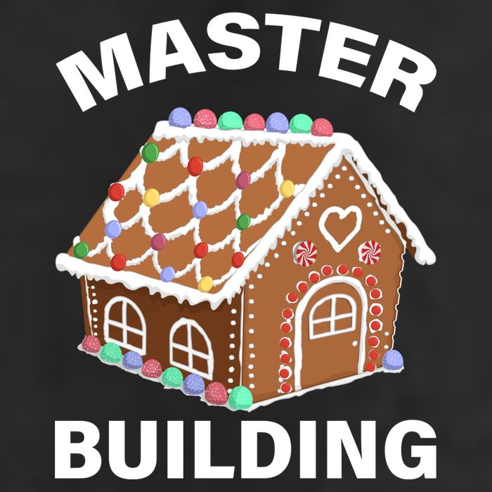 Master Builder Gingerbread House Funny Christmas Garment-Dyed Heavyweight T-Shirt