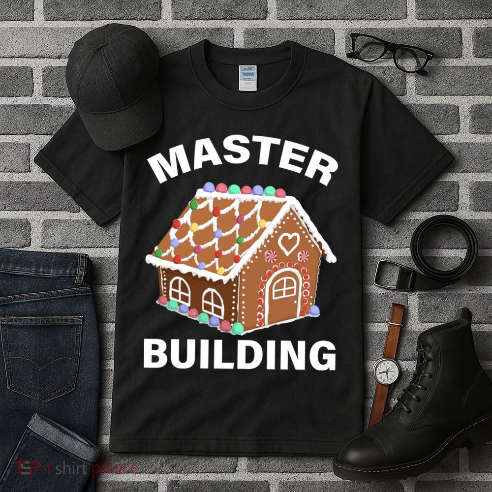 Master Builder Gingerbread House Funny Christmas Tall T-Shirt