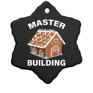 Master Builder Gingerbread House Funny Christmas Ceramic Star Ornament