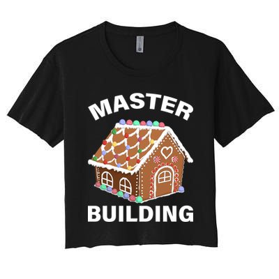 Master Builder Gingerbread House Funny Christmas Crop Top