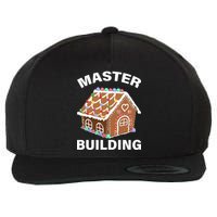 Master Builder Gingerbread House Funny Christmas Wool Snapback Cap