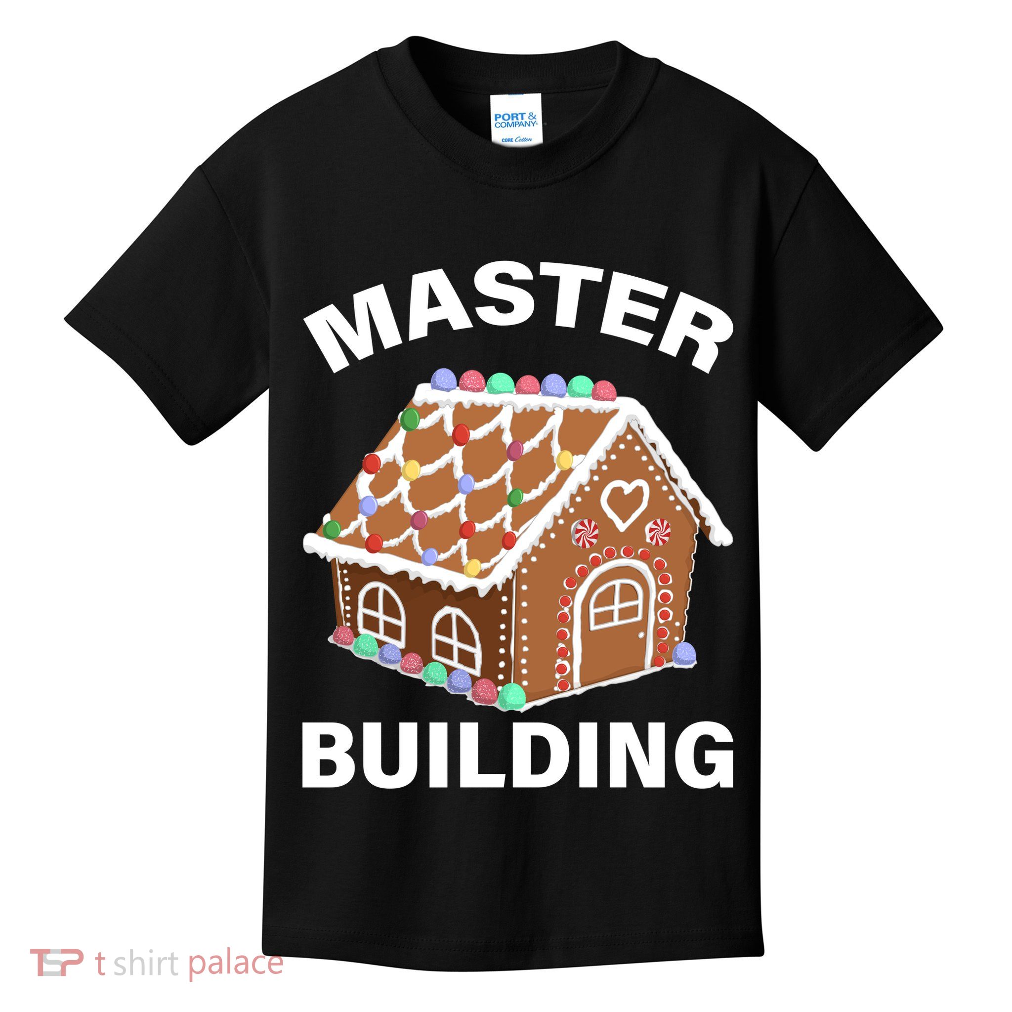 Master Builder Gingerbread House Funny Christmas Kids T-Shirt