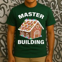 Master Builder Gingerbread House Funny Christmas T-Shirt