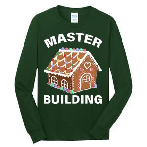 Master Builder Gingerbread House Funny Christmas Tall Long Sleeve T-Shirt