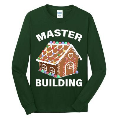 Master Builder Gingerbread House Funny Christmas Tall Long Sleeve T-Shirt
